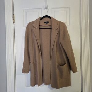 J Crew Tan Camsl Open Front Sweater Blazer